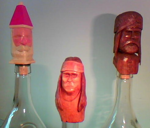 hand carved bottle corks